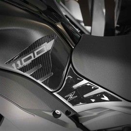 labelbike Side Tank Pads 3D Stickers Compatible with Kawasaki Z1100 2026 Color: Grey