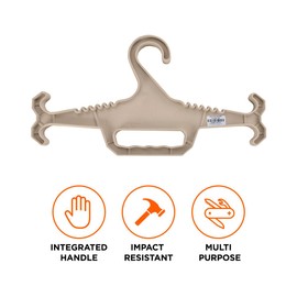STG Heavy Duty Hanger, for Police Gear, Tactical Vest, Scuba Gear, Fishing Vest, Life Jacket, Scuba BCD and More - Tan