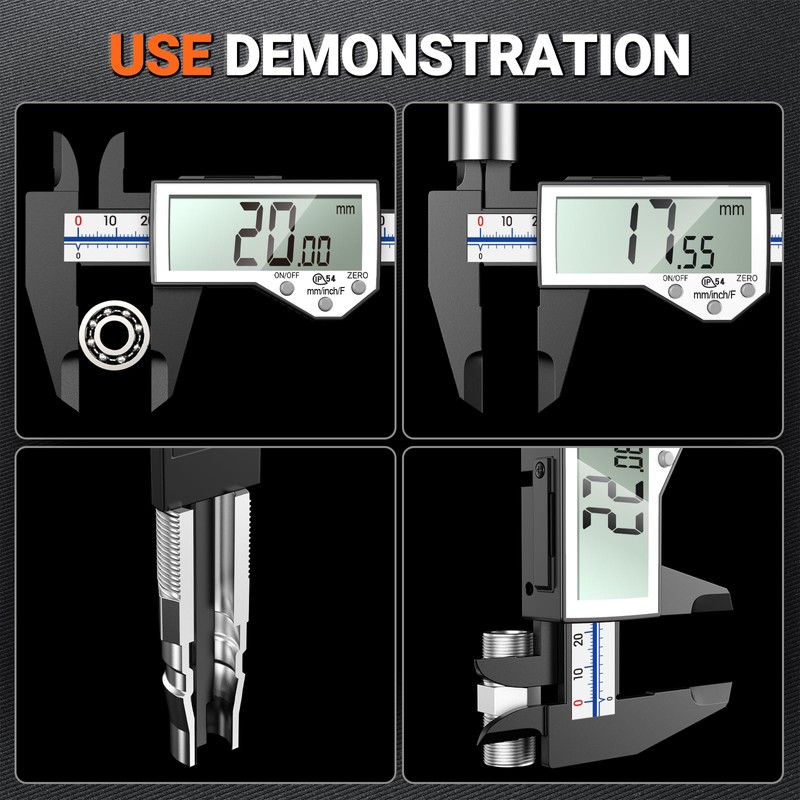 Preciva 6 Inch Digital Caliper, High Precision Measuring Tool with