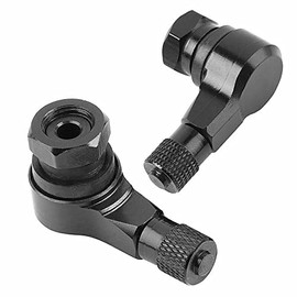 2PCS Motorcycle CNC Aluminum 11.3mm Tire Wheel Stem Valve 90 Degree Angled (Blue)