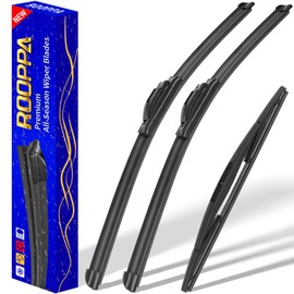 3 wipers Replacement for 2003-2009 Honda Element/2009-2014 Nissan Cube, Windshield Wiper Blades Original Equipment Replacement - 20"/20"/12" (Set of 3) U/J HOOK
