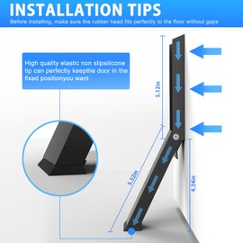 Door Stopper, No Drilling Door Stoppers, Kick Down Door Stop for Bottom of Door, Door Holder to Keep Door Open, Under Door Noise Stopper