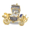 Luxury Giftware by Jere Bejeweled ROYAL BLUE Carriage w/Ring Pad