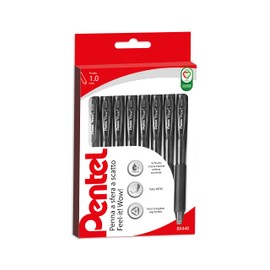 Pentel Feel-it Wow BX440 Retractable Ballpoint Pen 1.0 mm 8 Black