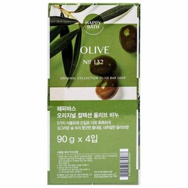 Happy Bath Original Collection Olive Soap 90g x 4 packs / 해피바스 오리지널 컬렉션 올리브 비누 90g x 4개입