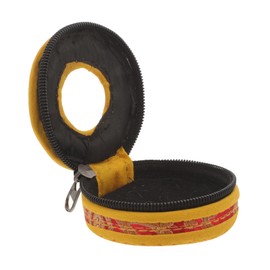 SUPVOX Handheld Bell Bag Zipper Pouch for Finger Cymbals Small Compact and Protective Storage for Buddhist Instruments for Travel and Transportation