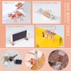 LELE LIFE Same Size Rose Gold Binder Clips, 24 Pieces,