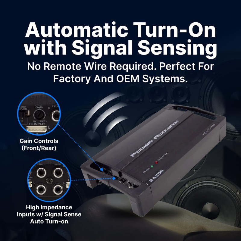 Power Acoustik RZ4-1200D 4 Channel Class D Car Audio Amplifier