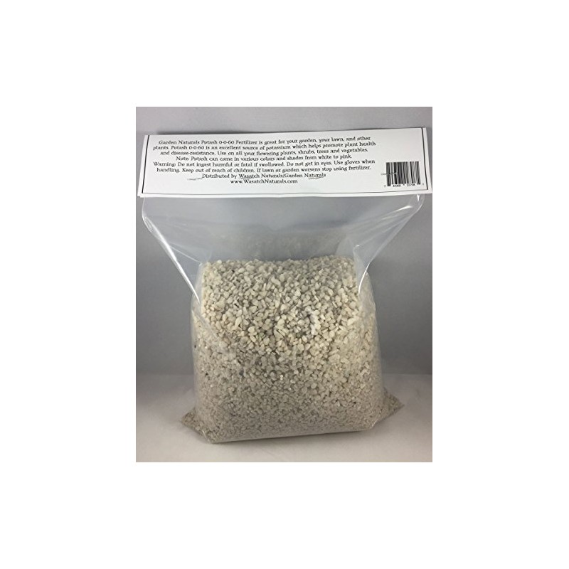 Natural Potash 0-0-60 Fertilizer 15 Pounds (Garden Naturals Brand)