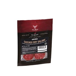 Uncured All Natural Chicago Dry Beef And Pork Salami ( 3 packages 4 oz. each)NITRATE FREE, NITRITE FREE, MSG FREE, DAIRY FREE, GLUTEN FREEh)