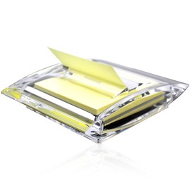 GemRich Pop Up Sticky Note Holder, Sticky Note Case, Post-it Case, Memo Holder, Desk Organizer, Fashionable, Acrylic