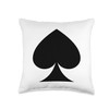 Spade Playing Card Dice Games Card Deck Throw Pillow