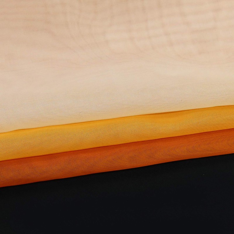 HongYa Roman Blind with Gradient Print, Transparent Voile, Roman Curtain,