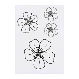 4 x 'Forget-Me-Not' Temporary Tattoos - Water Resistant, Skin-Safe, Non-Toxic Transfers, Mixed Sizes (TO00058284)