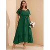 Summer Maxi Dress, Women's Green Formal Dress for Cocktail Wedding