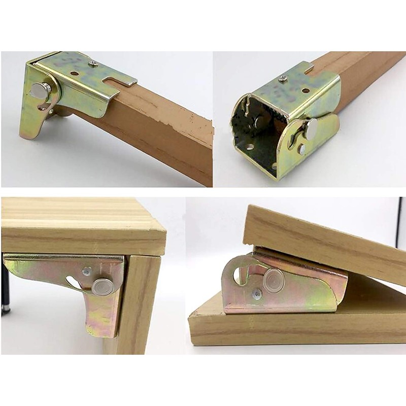 Foldable Support Bracket, Tiberham 2 Pcs Self-Locking Extension Table Chair