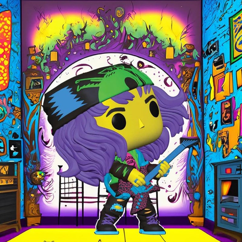 Funko Pop! Stranger Things Eddie with Guitar Blacklight Vinyl Figure