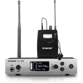 G-MARK G5.1IEM Wireless in Ear Monitor System Single Channel UHF Wireless IEM System Transmitter and Receiver with Earphone Metal Body for DJ Stage Guitar Recording Studio Live Performance