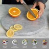 Koville Natural Marble Cutting Board for Kitchen Countertop, 16" x