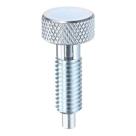 HARFINGTON Spring Plunger with Knurled Handle M8x1.25 Pin Dia. 4mm Retractable Quick Release Pins Carbon Steel Lock Out Type Index Plunger for Industrial Equipment