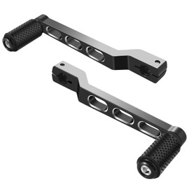 HEYOMOTOR Motorcycle Heel Toe Shift Lever Brake Pedals, Shift Peg for Harley Davidson Softail Touring Road Glide Street Glide Levers Road King Glide Trikes Shifter Levers Black White
