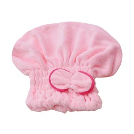Healeved Bowknot Hair Drying Cap Fast Drying Microfiber Shower Cap for Women Comfortable Absorbent Hair Towel for Daily Use Gym Travel and Bathing Random Pink Bow Color Random Color