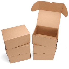 Serwrsw 10x7x5 Shipping Boxes Set of 6, Small Cardboard Boxes with Arch Opening, Brown Mailing Boxes for Small Business