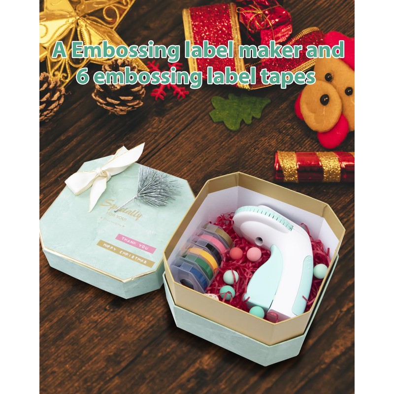 Label Maker Machine,E975 Embossed Label Maker,Embossing Label Makers with 6