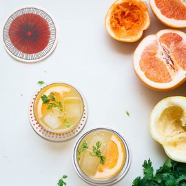 AD Set of 6 Coasters for Drinks Absorbing Round Ceramic Stone Coaster with Cork Base,Tabletop Protection Mat for Mugs and Cups,Office,Kitchen