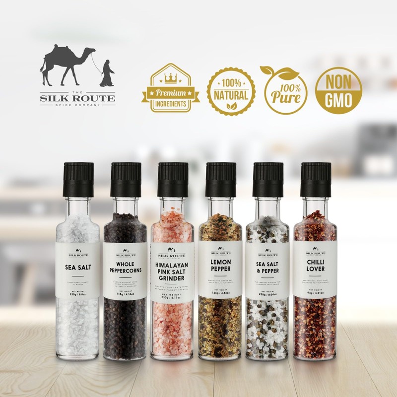 Silk Route Spice Company Refillable Glass Mill Chilli Lovers 94