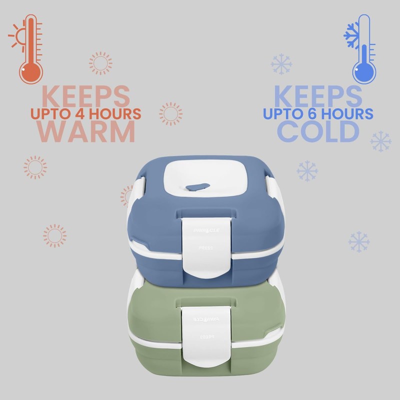Pinnacle Insulated Leakproof Lunch Box - Thermal Lunch Container with