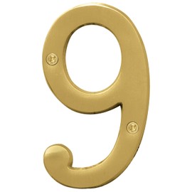 Hy-Ko 4" High Premium Metal House Number, Modern Raised Numbers for Exterior House, Durable Convenient Marking for Home Address with Included Mounting Hardware for Simple Installation