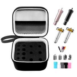 Hadwoer Portable Organizer Holder Compatible with Maker Blades & Housing, QuickSwap Tip & Explore DeepCut Blade, Storage Bag for,Maker Tool Accessories, Black Carrying Case with Lanyard