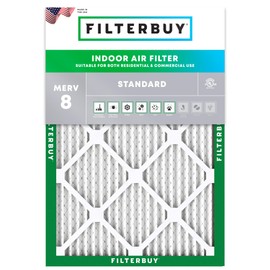 Filterbuy 17x20x1 Air Filter MERV 8 Essential Dust & Allergy Defense (1-Pack), Electrostatic Pleated HVAC AC Furnace Filters Replacement (Actual Size: 16.50 x 19.50 x 0.75)