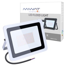 Ultra-Thin MIWAT LED Flood Light Spotlight Led Search Lamp 220V Floodlights for Outdoor Garden Street Square (Warm White-2700K, 100W)