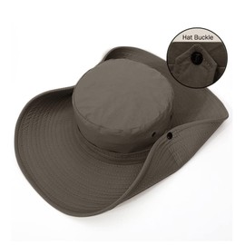 Waterproof Fishing Hat 12CM Wide Brim Sun Hat for Women Mens Packable Bucket hat- UPF 50 for Outdoor Gardening Beach Hats (Coffee)