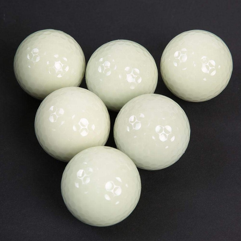 6 x Luminous Golf Balls, Night Fluorescent Golf Training Balls