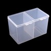 Cotton Swab & Pad Case, 2-Compartment, Clear Organizer for Dressing Table Storage Translucent 2ea