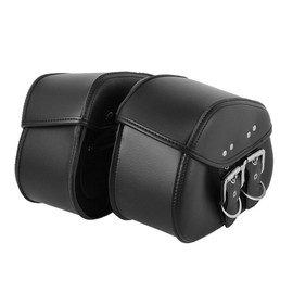 POPSTORE Pair Motorcycle Saddlebags, Universal Throw Over Saddle Bags Compatible with Harley Honda Kawasaki Yamaha Sportster