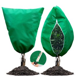 Coruden Plant Covers Freeze Protection, Large Frost Blankets for Plants Frost Cloth Plant with Zipper Drawstring (1.2 * 1.8M)