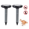 2PCS Ultrasonic Animal Repeller Solar Mouse Repeller Expeller for Outdoor