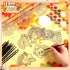 Pasimy 36 Sets Thanksgiving Suncatchers Ornaments Decorations Turkey Paint Craft