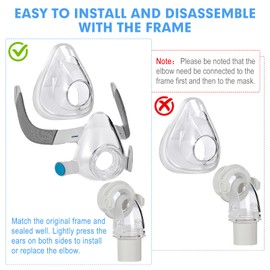 Replacement Swivel Elbow Connector for Airfit F20 F30 Series 2 Pack