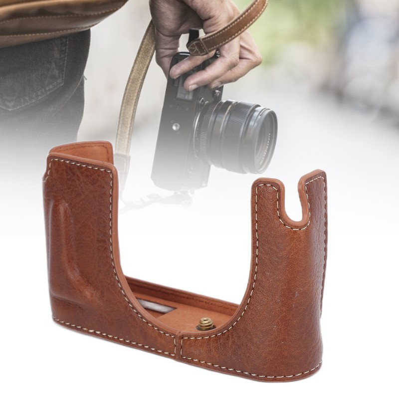 PU Leather Camera Half Case for Leica Q Half Body