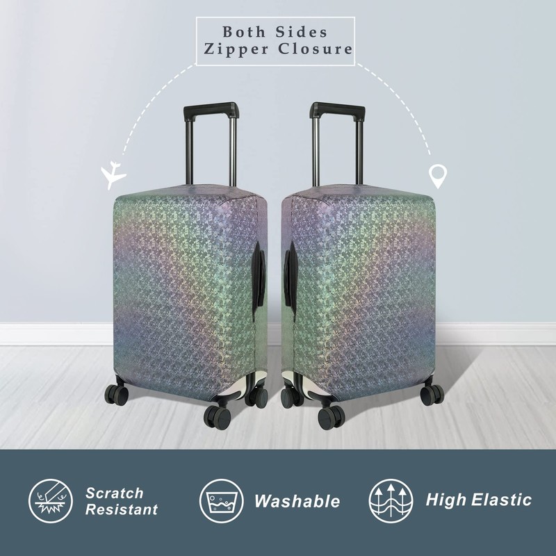 Luckiplus Spandex Suitcase Luggage Suitcase Cover Fits 18"-32" Luggage, Reflective