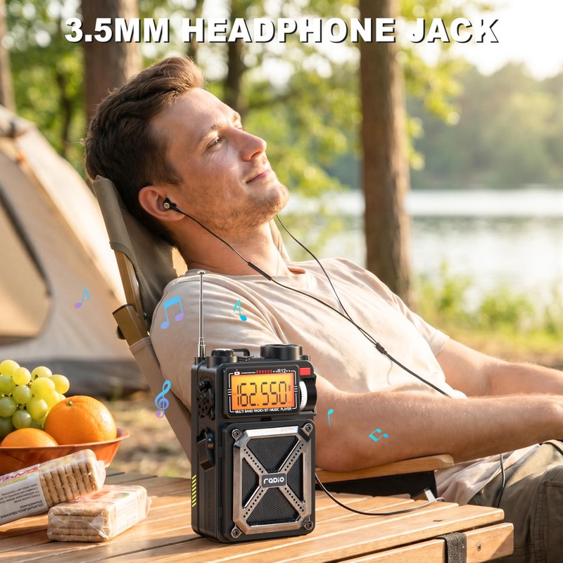 RunningSnail Solar Hand Crank Emergency Radio,NOAA Weather Alert, AM/FM/SW