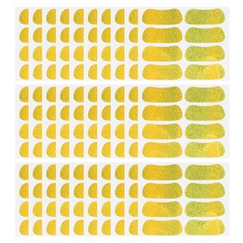 PATIKIL 120 Pairs Sports Eye Black Stickers, Under Eye Black Strips Football Face Stickers Breathable Eyeblack Sticker for Baseball Fans on Game Day, Glitters Gold