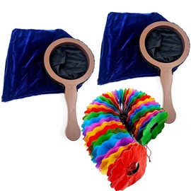 sumrica Magic 2-Piece Change Bag Set for Magic Tricks - Blue, Handle 29cm, Bag 15x15x26cm - Appear & Disappear Props for Magicians