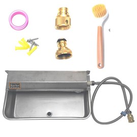 Automatic Dog Water Dispenser, 6l Large Dog Water Bowl Dispenser, Stainless Steel Outdoor Water Bowl for Dogs, Auto Fill Pet Water Dispenser for Dogs Cat Chicken Livestock Indoor Outdoor Use