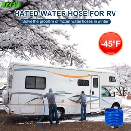 15FT Heated Water Hose for RV,Heated Drinking Water Hose with Thermostat,Lead and BPA Free,1/2" Inner Diameter,Temperatures Down to -40°F Self-Regulating,Blue Appearance